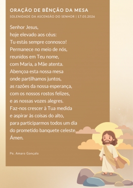 Oração para a bênção da mesa | 17.05.2026