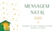 Mensagem de Natal 2020