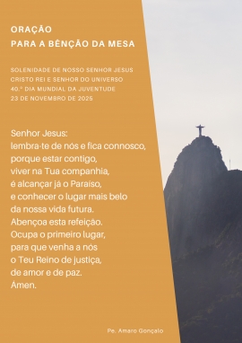 Oração para a Bênção da Mesa | 23.11.2025