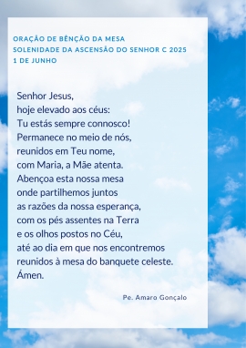 Bênção da mesa | 01.06.2025